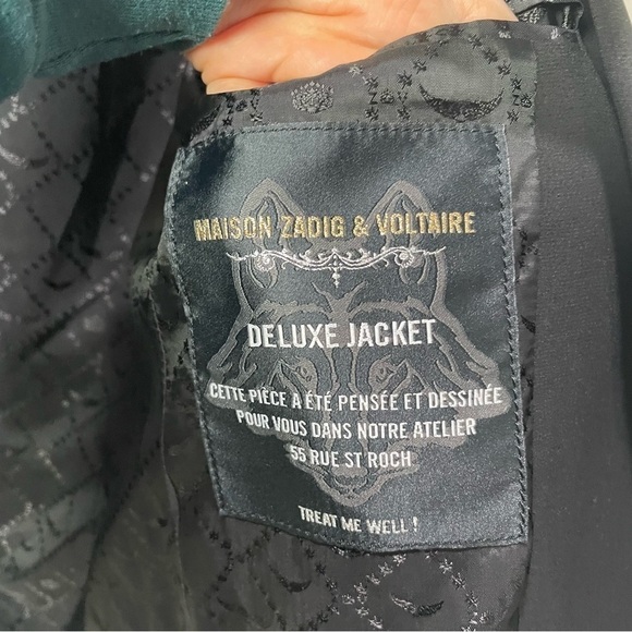 [Zadig & Voltaire] Women's Black Classic Office Corporate Blazer - Picture 6 of 8